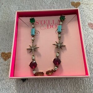 NWT- Vintage Stella & Dot Candy Jewel Linear Earrings